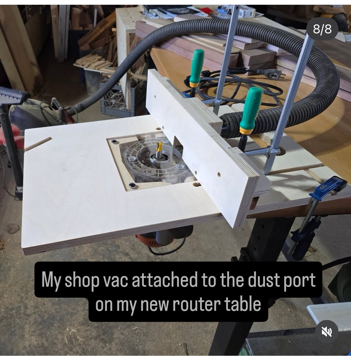 Router table and fence for full sized router - Small shop version