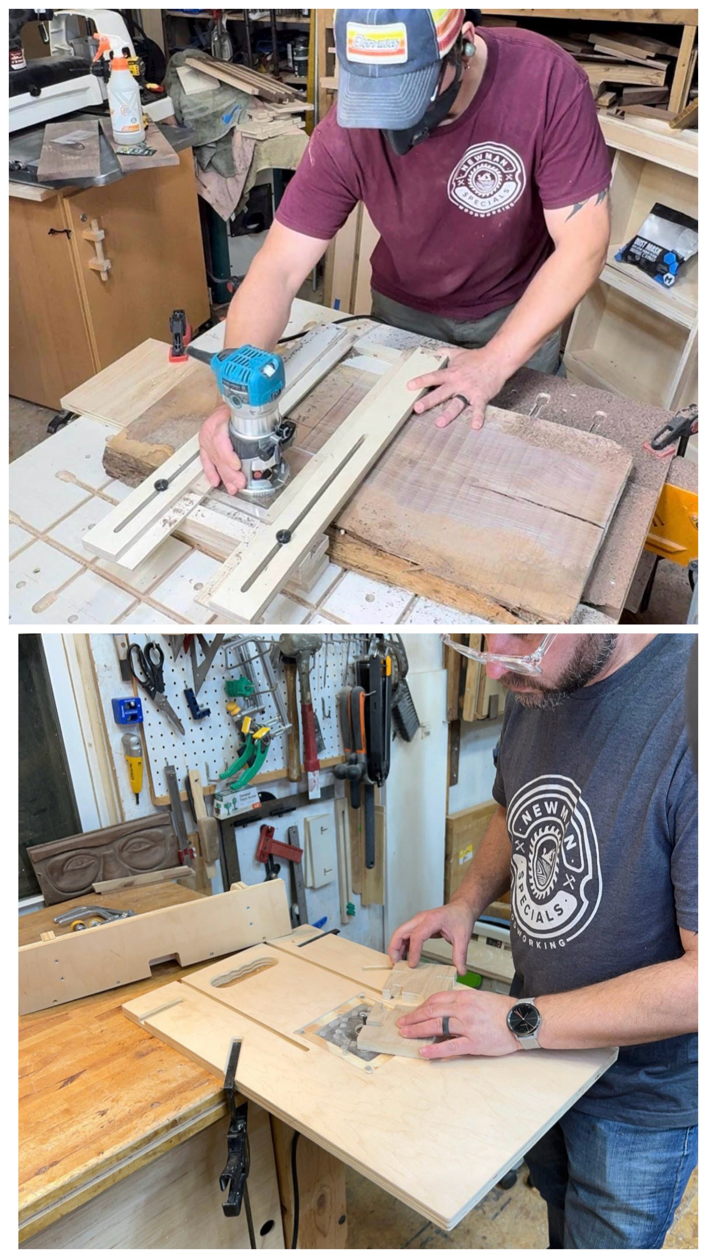 Big Trim Router Combo - Portable Router Table and Adjustable Height Flattening Jig