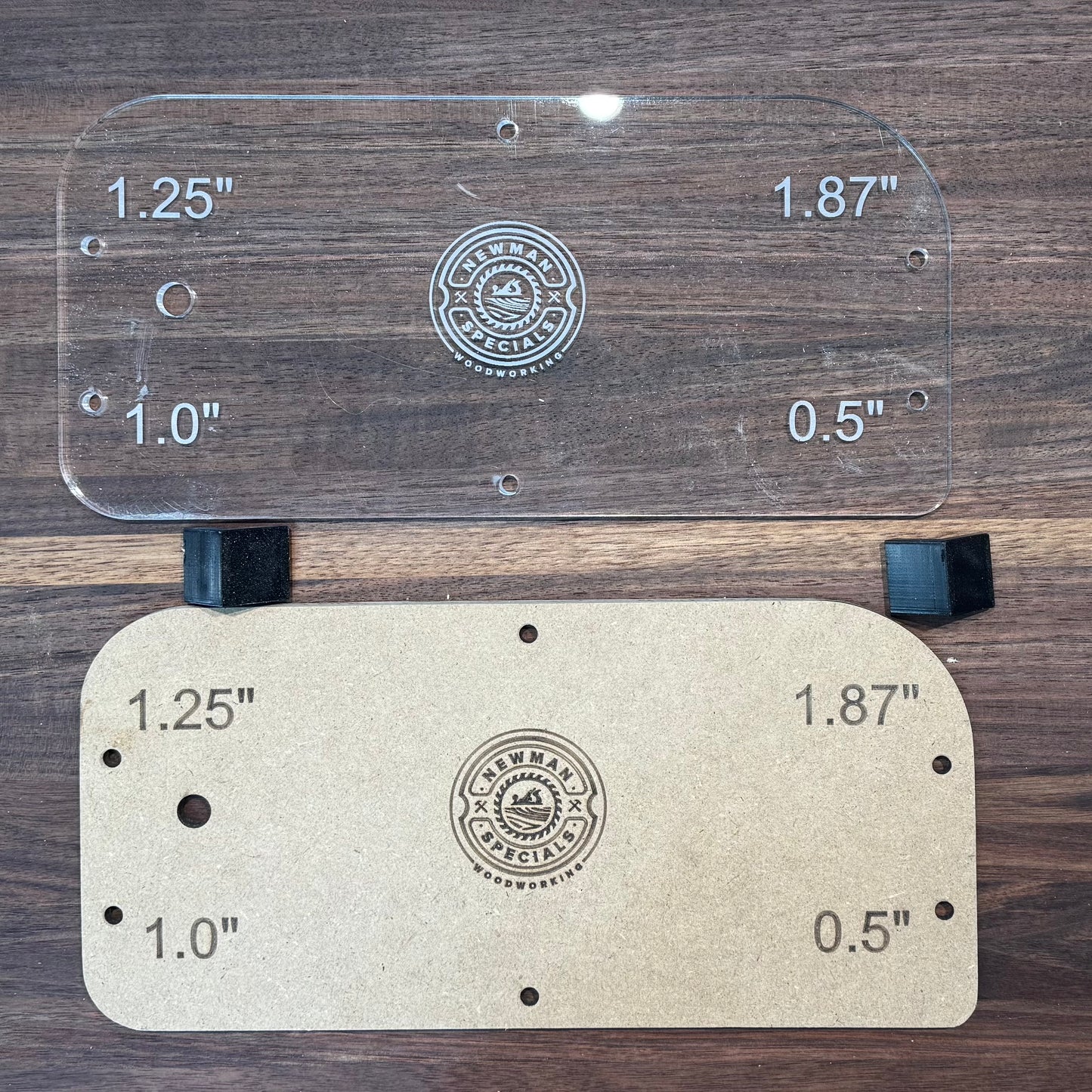 Combo pack - Cornhole board template and Multi-radius Corner template for routers