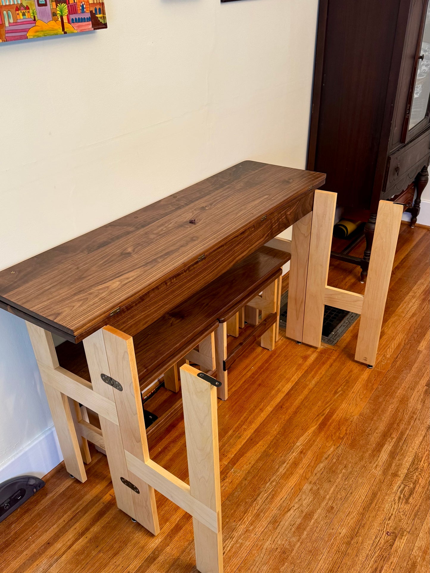 Lengthwise folding table plans